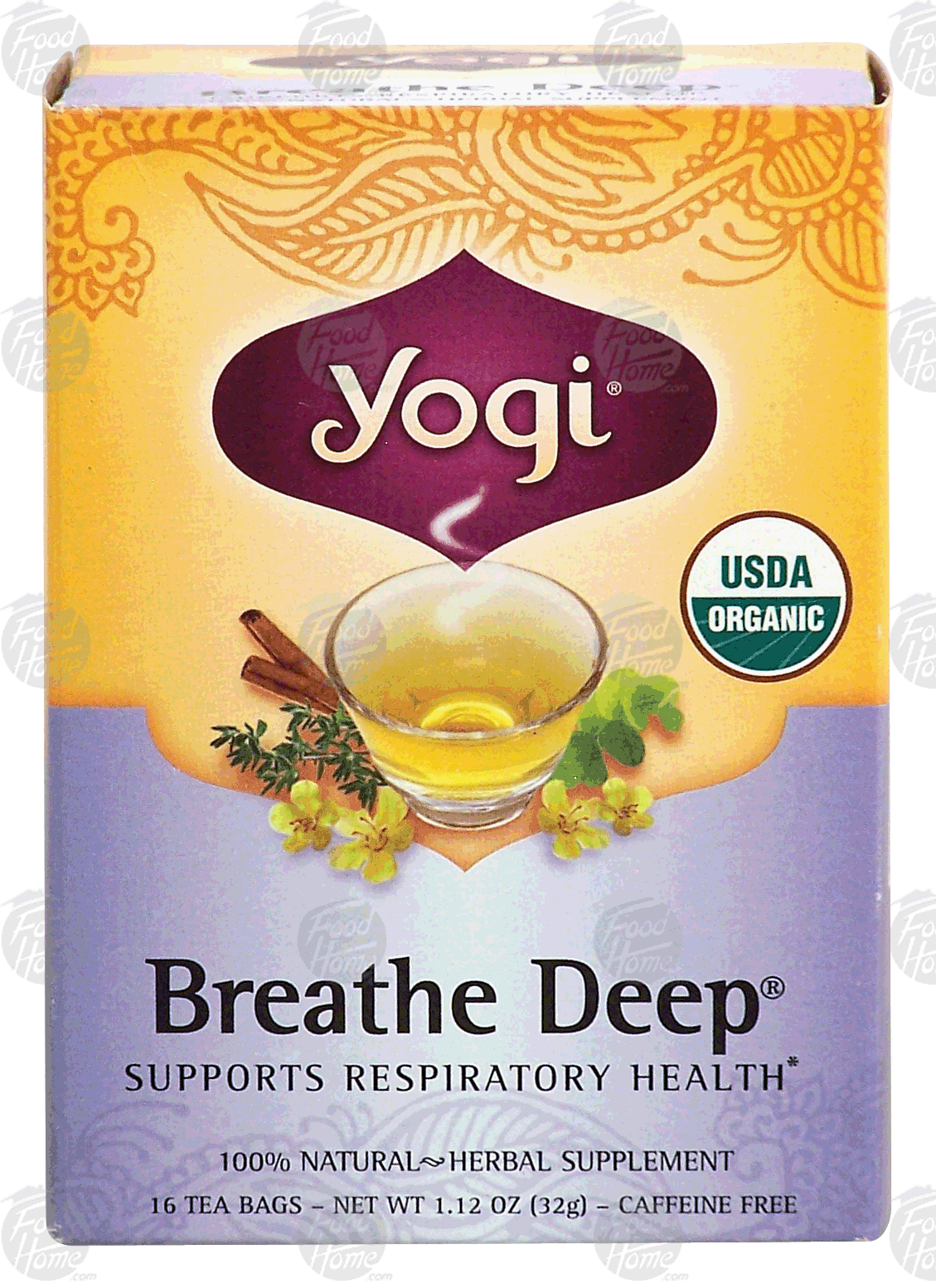 Yogi Breathe Deep 100% natural herbal supplement, caffeine free, 16 tea bags Full-Size Picture